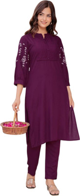 MENWAL COLLECTION Solid Kurta, Palazzo & Dupatta Set