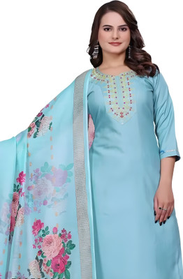 AS FASHION Embroidered Anarkali Kurta, Bottom & Dupatta Set