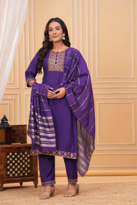 HEARTLOOM Embellished Kurta, Trouser/Pant & Dupatta Set