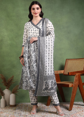 New Ethnic 4 You Floral Print Kurta, Trouser/Pant & Dupatta Set