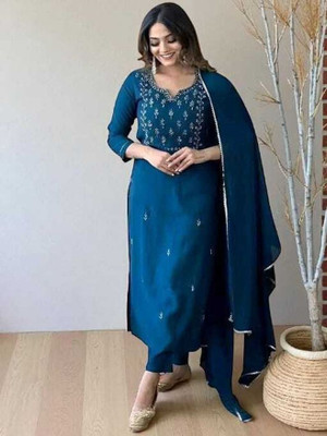 iujhi Embroidered Kurta, Salwar & Dupatta Set