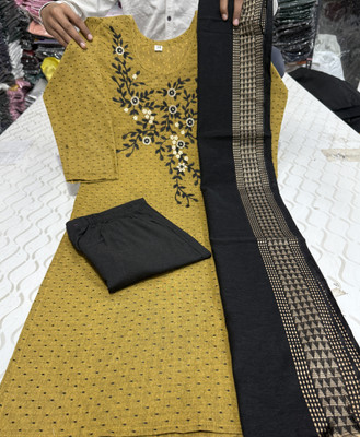 AL RAZAB Embroidered Kurta, Trouser/Pant & Dupatta Set