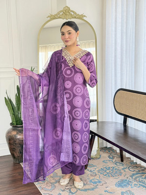Prime Poster Embroidered Kurta, Trouser/Pant & Dupatta Set