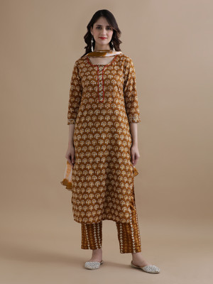 Jaipur Kurti Printed Kurta, Trouser/Pant & Dupatta Set