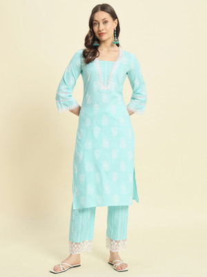 KBZ Printed Kurta, Trouser/Pant & Dupatta Set