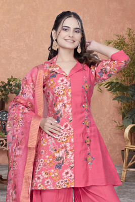 FASHNETIC Printed Kurta, Palazzo & Dupatta Set