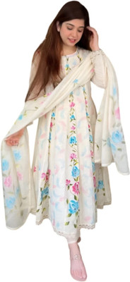 Four ths styles Printed Kurta, Salwar & Dupatta Set