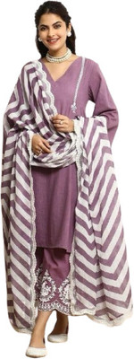 S Global Embroidered Kurta, Palazzo & Dupatta Set