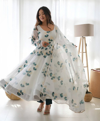 SEMS COLLECTION Printed Anarkali Kurta, Bottom & Dupatta Set