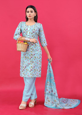 Runaya Nx Printed Kurta, Trouser/Pant & Dupatta Set