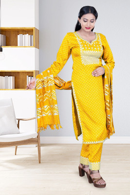 SABRANG MIX & MATCH Embroidered Kurta, Trouser/Pant & Dupatta Set