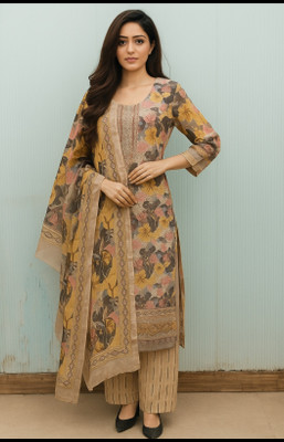 amara fashion Floral Print, Embroidered Kurta, Trouser/Pant & Dupatta Set