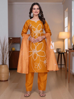 Rangmohini Floral Print Kurta, Legging & Dupatta Set