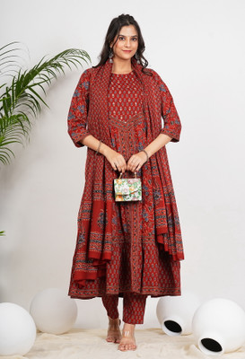 VBUYZ Floral Print Kurta, Trouser/Pant & Dupatta Set
