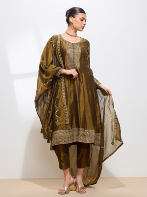 Saanjh Women Kurta Pant Attached Dupatta Set