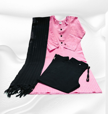 UMI CREATION Striped Kurta, Trouser/Pant & Dupatta Set