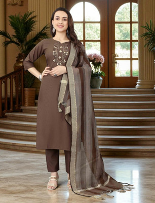 SoftTouch Embroidered Kurta, Trouser/Pant & Dupatta Set