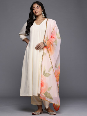 A Plus by Ahalyaa Printed Kurta, Palazzo & Dupatta Set