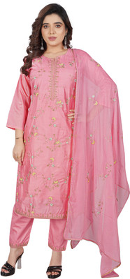 Prutha Embroidered Kurta, Salwar & Dupatta Set
