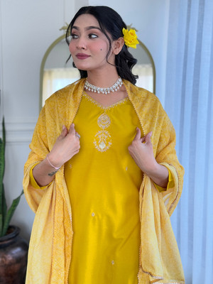 THE52 Women Kurta Pant Dupatta Set