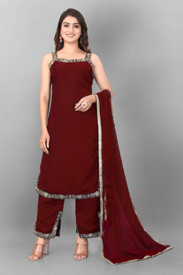 PREJAL FASHION Solid Kurta, Trouser/Pant & Dupatta Set