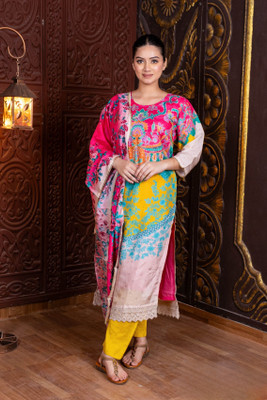 ruuBruu Embroidered Kurta, Trouser/Pant & Dupatta Set