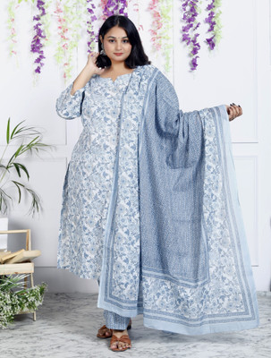 Swasti Floral Print Kurta, Trouser/Pant & Dupatta Set