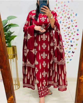 Krafty Fashion Printed Kurta, Trouser/Pant & Dupatta Set