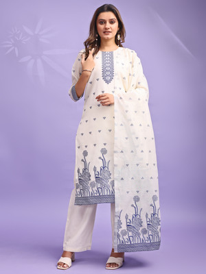 SNH EXPORT Printed Kurta, Palazzo & Dupatta Set