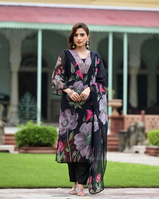 Shanti Creation Printed Kurta, Trouser/Pant & Dupatta Set
