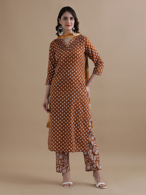 Jaipur Kurti Printed Kurta, Trouser/Pant & Dupatta Set
