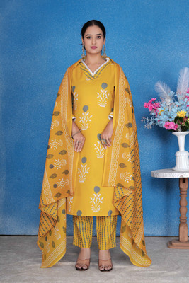 Sitara Setu Printed Kurta, Trouser/Pant & Dupatta Set