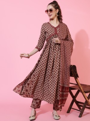 Gulmohar Jaipur Printed Kurta, Trouser/Pant & Dupatta Set