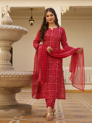 Gopi Kishan Premium Printed Kurta, Trouser/Pant & Dupatta Set