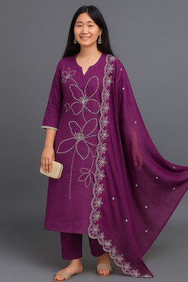 khodal creation Embroidered Kurta, Salwar & Dupatta Set