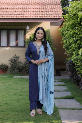 ZIBLON Embroidered Kurta, Trouser/Pant & Dupatta Set