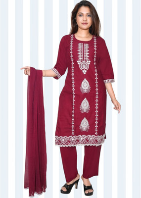 HOUSE OF COMMON Self Design Kurta, Salwar & Dupatta Set