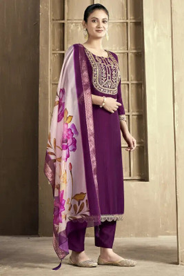 R4milA Embroidered Kurta, Trouser/Pant & Dupatta Set