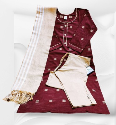 UMI CREATION Woven Kurta, Trouser/Pant & Dupatta Set