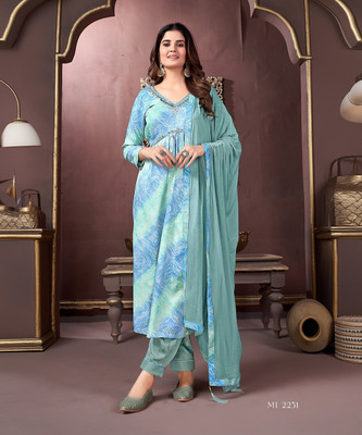 Mayra Floral Print Kurta, Trouser/Pant & Dupatta Set