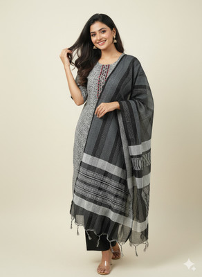 EasyCartt Embroidered Kurta, Trouser/Pant & Dupatta Set