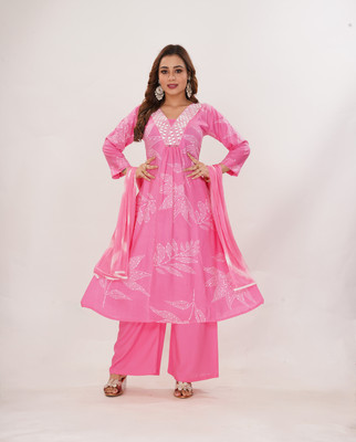 ROSHNI Embroidered, Printed Kurta, Trouser/Pant & Dupatta Set