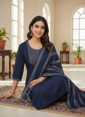 paushak fashion Embroidered Kurta, Salwar & Dupatta Set