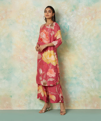 Melange by Lifestyle Printed Kurta, Trouser/Pant & Dupatta Set