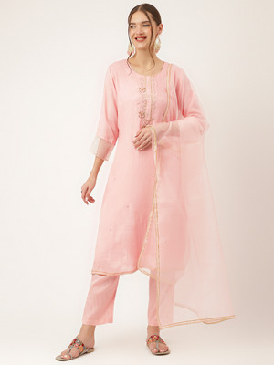 DIVENA Embroidered Kurta, Trouser/Pant & Dupatta Set
