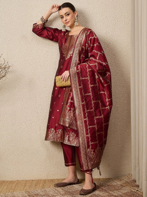 VredeVogel Printed Kurta, Trouser/Pant & Dupatta Set