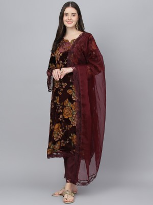 DIVENA Floral Print Kurta, Trouser/Pant & Dupatta Set