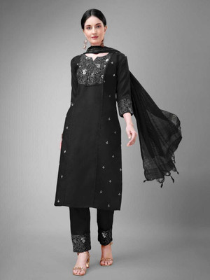 CreationRajvi Embroidered Kurta, Trouser/Pant & Dupatta Set