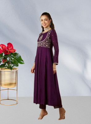 KHANJAN FASHION Embroidered Kurta, Trouser/Pant & Dupatta Set