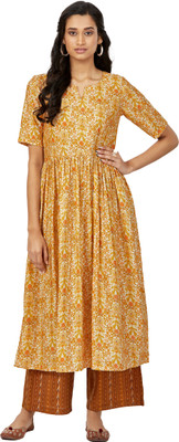 DRESOUL Floral Print Anarkali Kurta, Bottom & Dupatta Set